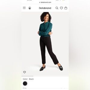 Betabrand Medium Petite Bootcut Black Pants